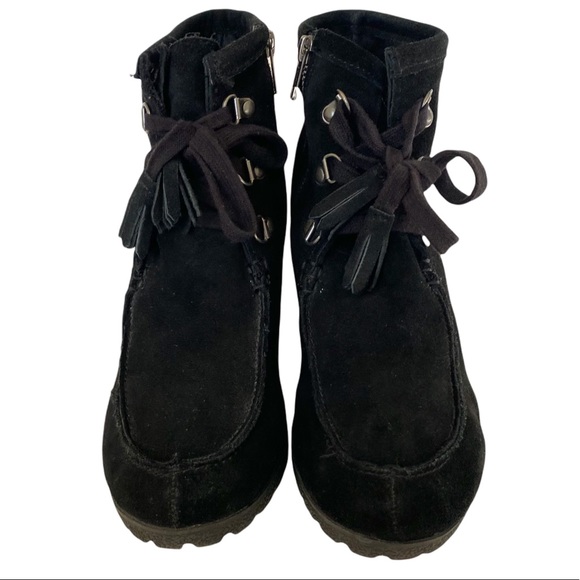 MIA | Black Brisk Wedge Boots - Picture 6 of 11